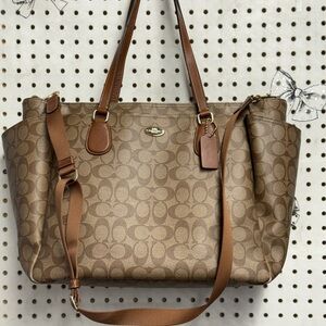 Coach Tan Signature Tote Bag